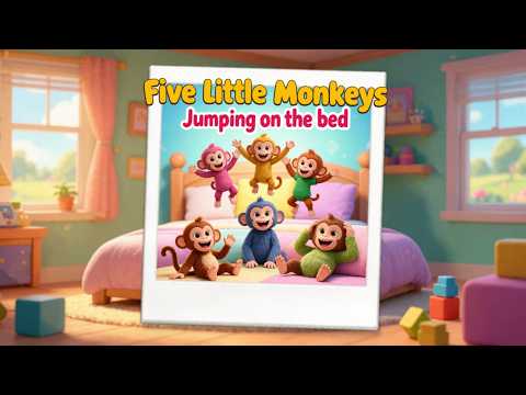 Five Little Monkeys Jumping on the Bed 🐒 | Fun Nursery Rhyme | AA Musicals