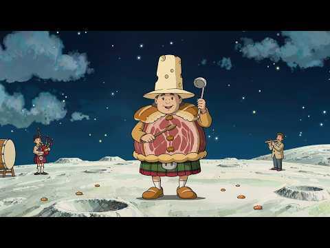🌙 Aiken Drum 🥄 The Silliest Man on the Moon! | Scottish Nursery Rhyme 🧀🥩🍞