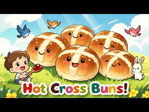 Hot Cross Buns! 🥐✨ | Classic Nursery Rhyme | Animated Bakery Song for Kids | Twinkle Star Kids